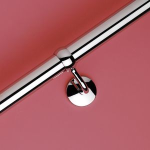 Image of Modern Polished Stainless steel Rounded Handrail (L)1.2m (W)40mm