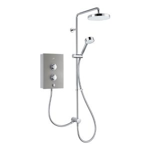 Image of Mira Decor Dual Silver Effect Electric Shower 10.8 kW
