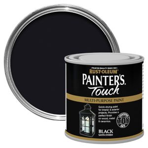 Image of Rust-Oleum Painter's touch Black Satin Multi-surface paint 0.25L