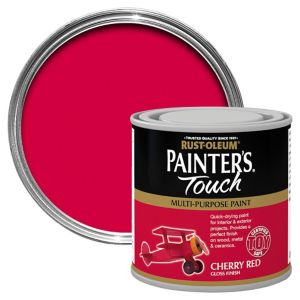Image of Rust-Oleum Painter's touch Cherry red Gloss Multi-surface paint 0.25L