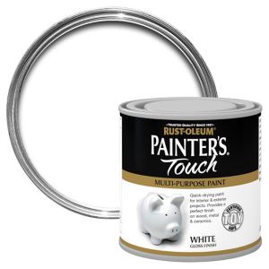 Image of Rust-Oleum Painter's touch White Gloss Multi-surface paint 0.25L