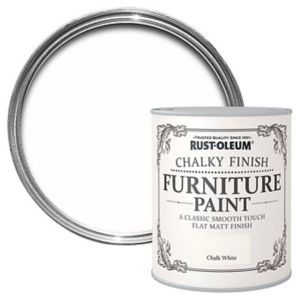Image of Rust-Oleum Chalk white Chalky effect Matt Furniture paint 0.75L