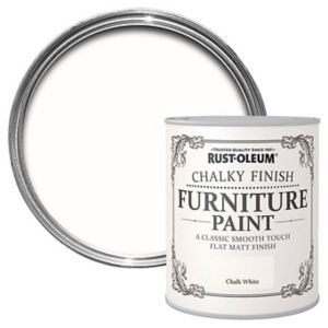 Image of Rust-Oleum Chalk white Chalky effect Matt Furniture paint 0.13L