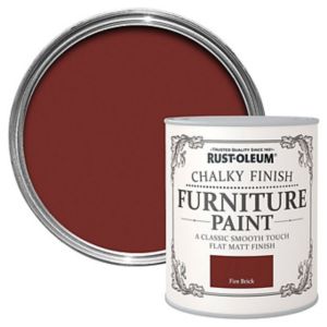 Image of Rust-Oleum Fire brick Matt Furniture paint 0.75L
