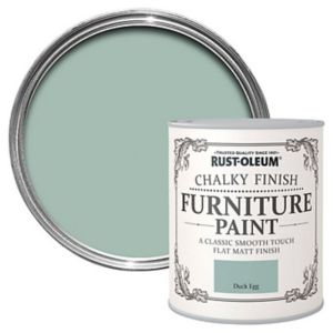 Image of Rust-Oleum Duck egg Chalky effect Matt Furniture paint 0.75L
