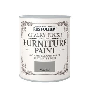 Image of Rust-Oleum Winter grey Chalky effect Matt Furniture paint 0.13L