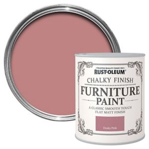 Image of Rust-Oleum Dusky pink Chalky effect Matt Furniture paint 0.75L