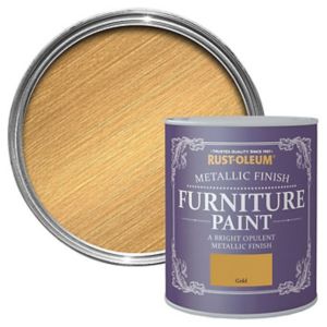 Image of Rust-Oleum Gold effect Furniture paint 0.13L