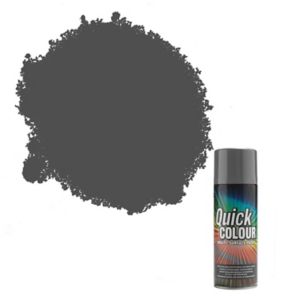 Image of Rust-Oleum Quick colour Grey Gloss Multi-surface Spray paint 400ml