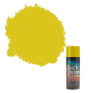 Image of Rust-Oleum Quick colour Yellow Gloss Multi-surface Spray paint 400ml