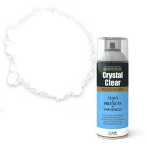 Image of Rust-Oleum Crystal clear Clear Gloss Lacquer Spray paint 400ml