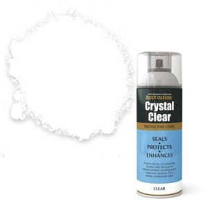 Image of Rust-Oleum Crystal clear Clear Matt Lacquer Spray paint 400ml