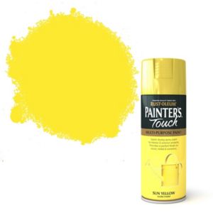 Image of Rust-Oleum Painter's touch Sun yellow Gloss Multi-surface Decorative spray paint 400ml