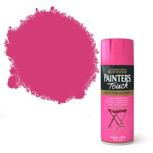 Image of Rust-Oleum Painter's touch Berry pink Gloss Multi-surface Decorative spray paint 400ml