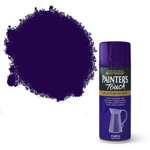 Image of Rust-Oleum Painter's touch Purple Gloss Multi-surface Decorative spray paint 400ml