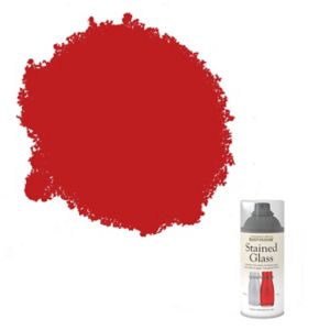 Image of Rust-Oleum Stained glass Red Satin Spray paint 150ml