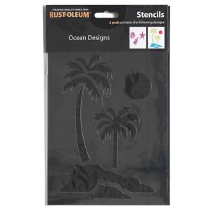 Image of Rust-Oleum Ocean Paint stencil Pack of 2