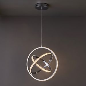 Image of Aura Chrome effect 3 Lamp Pendant Ceiling light