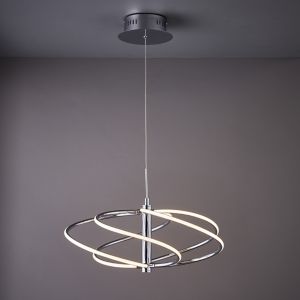 Image of Gigi Chrome effect 5 Lamp Pendant Ceiling light