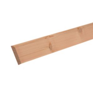 Image of Smooth Pine Rounded Skirting board (L)3m (W)94mm (T)12mm