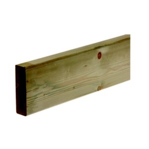 Image of Spruce & PEFC Rounded Planed Deck joist (L)2.4m (W)144mm (T)44mm of 1