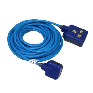 Image of Masterplug 1 socket 13A Blue Extension lead 10m