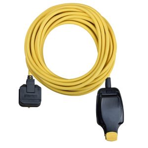 Image of Masterplug 1 socket 13A Yellow Extension lead 10m