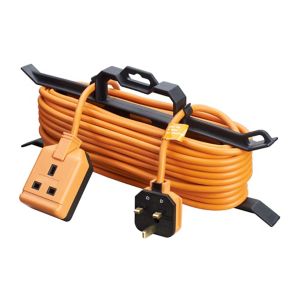 Image of Masterplug 1 socket Orange Extension lead 15m