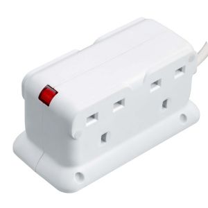 Image of Masterplug 4 socket White Extension lead 3m