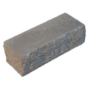 Image of Pitched Grey Double-sided Walling stone (L)215mm (H)63mm (T)90mm