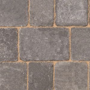 Image of Woburn rumbled Graphite Block paving (L)200mm (W)134mm