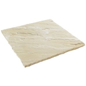 Image of Natural Sandstone Fossil buff Paving slab (L)600mm (W)600mm