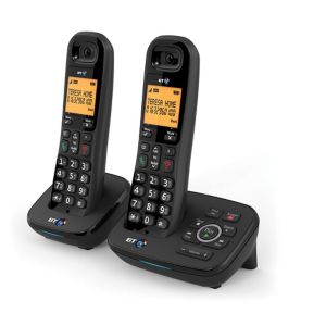 Image of BT DECT Black Telephone with Nuisance call blocker & answer machine - Twin