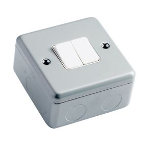 Image of MK 10A 2 way Double Grey Metal-clad switch