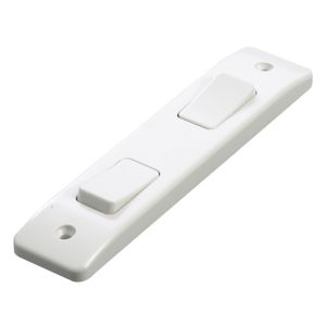 Image of MK 10A 2 way White Double Architrave Switch
