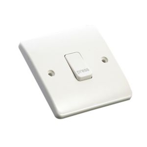 Image of MK 10A 1 way White Single Light Switch