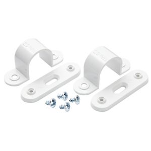 Image of MK PVC 25mm White Spacer bar saddles Pack of 2