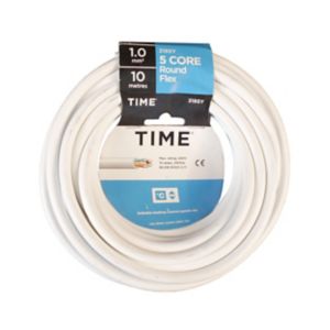 Image of Time 3185Y White 5 core Multi-core cable 1mm² x 10m