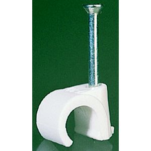 Image of Tower White Cable clips Pack of 100