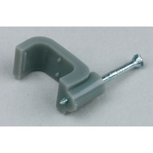 Image of Tower Grey Cable clips Pack of 100