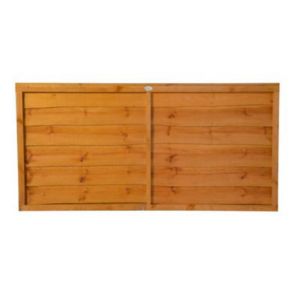 Image of Grange Traditional Overlap Horizontal slat Fence panel (W)1.83m (H)0.9m