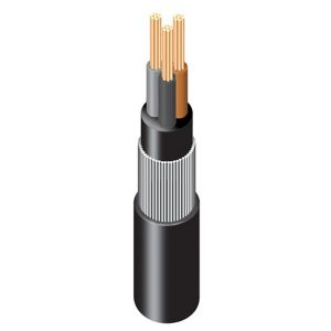 Image of Prysmian Black 3 core Multi-core cable 2.5mm² x 10m