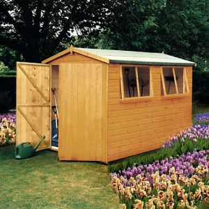 Image of Shire Atlas 10x8 Apex Shiplap Wooden Shed