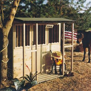 Image of Shire 6x4 Jailhouse Wooden Playhouse - Assembly service included
