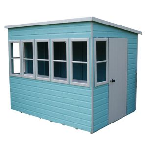 Image of Shire Sun 8x8 Pent Shiplap Wooden Summer house - Assembly service included