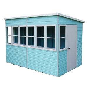 Image of Shire Sun 10x10 Pent Shiplap Wooden Summer house