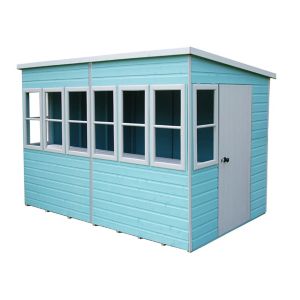 Image of Shire Sun 10x10 Pent Shiplap Wooden Summer house - Assembly service included