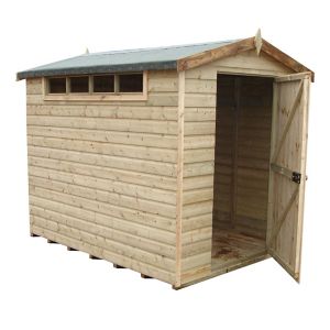 Image of Shire Security Cabin 10x8 Apex Shiplap Wooden Shed - Assembly service included