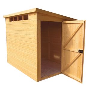 Image of Shire Security Cabin 10x8 Pent Shiplap Wooden Shed