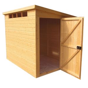 Image of Shire Security Cabin 10x8 Pent Shiplap Wooden Shed - Assembly service included